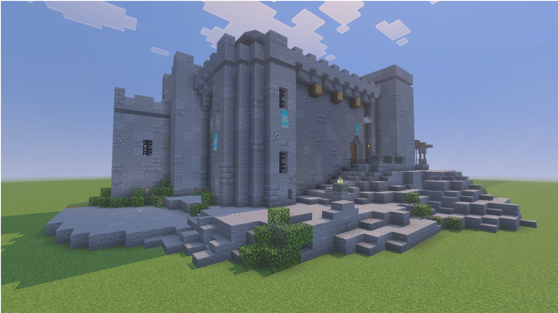 Stonewatch Castle – vanilla Minecraft Bedrock survival castle base